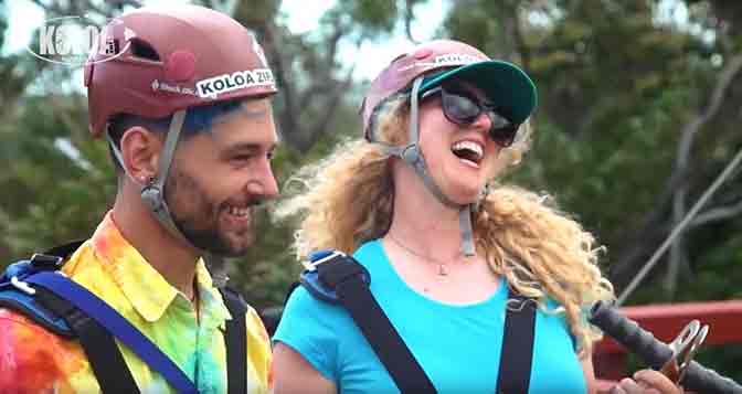 Happy Zipline Couple